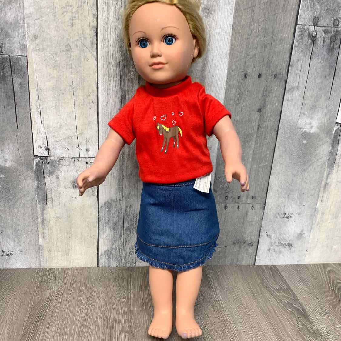 2pc 18" Hearts & Horses Top/Shorts - OodlesCB