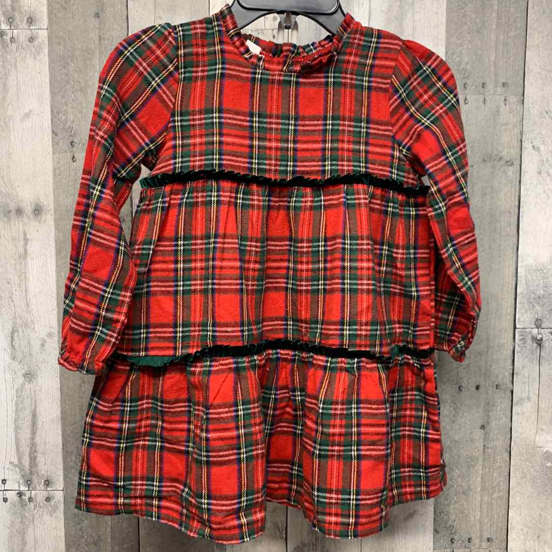 Size 4T Red/Green Mud Pie LS Dress