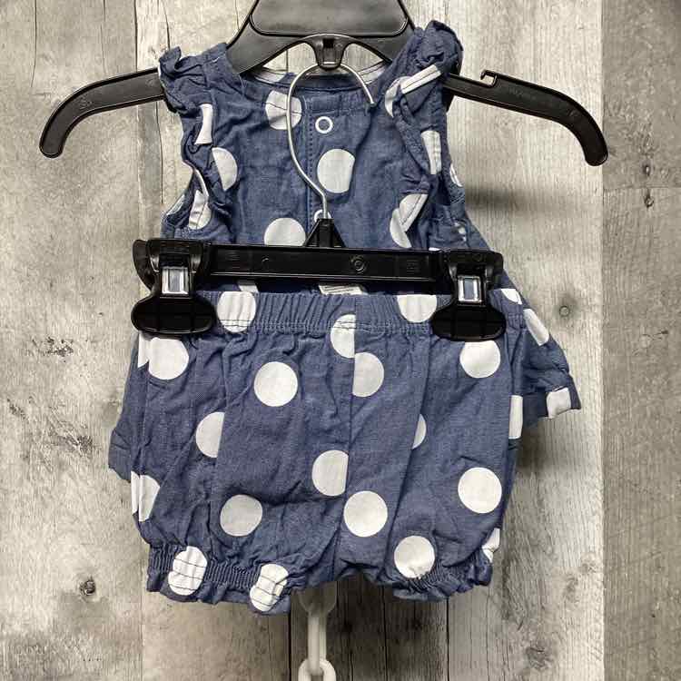 Size 0-3 Months Denim/White Carter's Shirt/Shorts