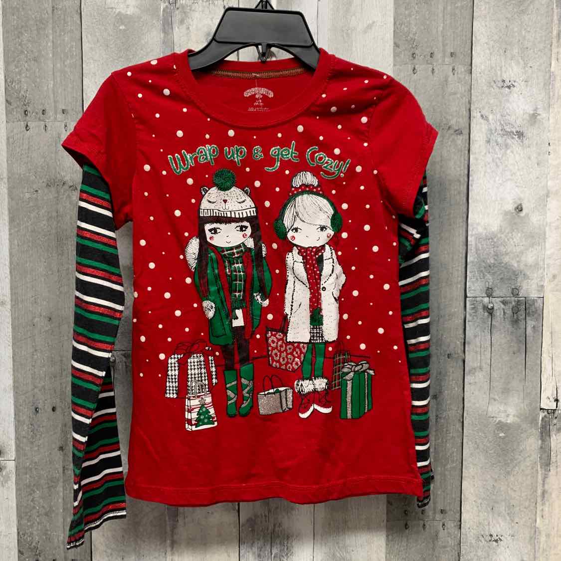 Size 10/12 Red/Green Holiday Brands Long Sleeve Shirt