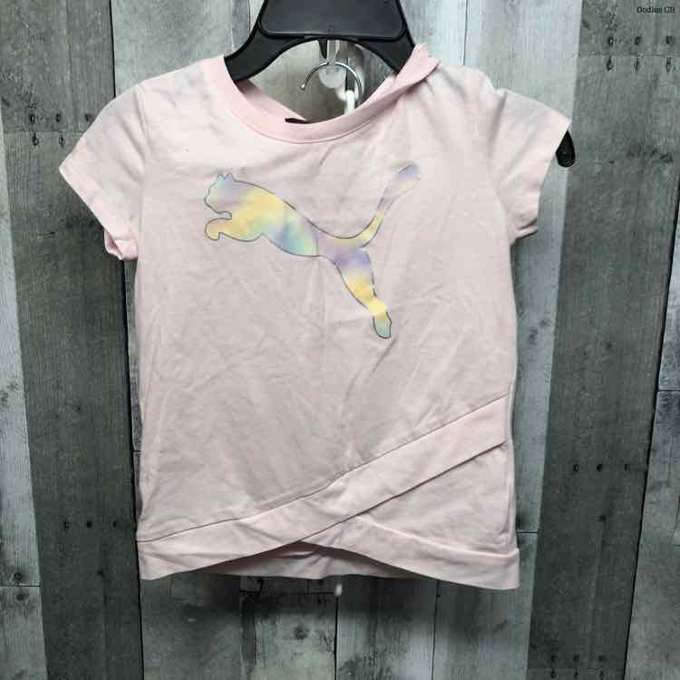 Size 6 Pink/Green Puma Shirt/Shorts