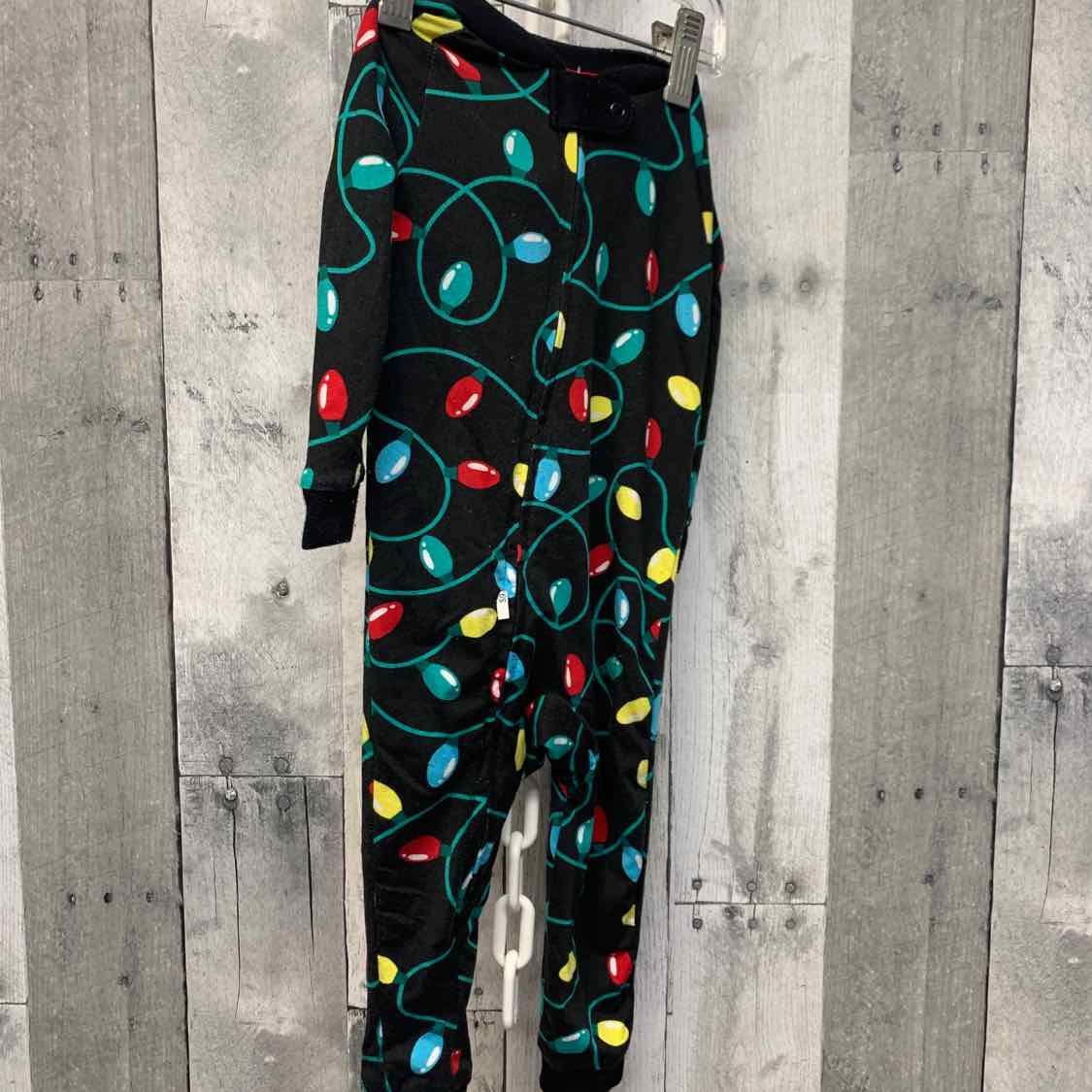 Size 6-9 Months Black Print Holiday Brands Footy PJs