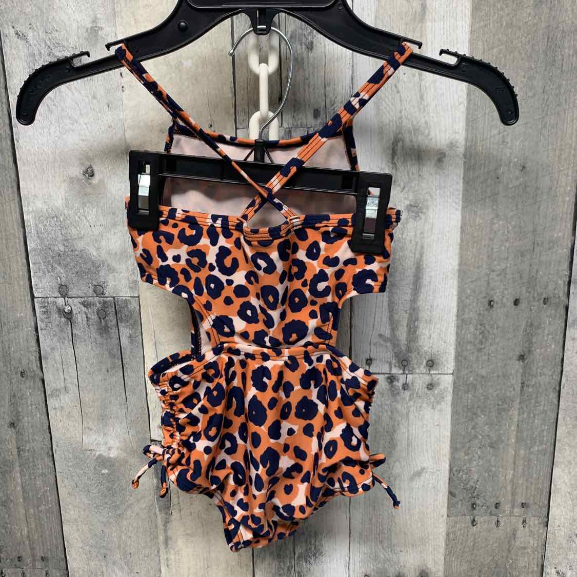 Size 4T Brown/Navy Cat & Jack Swim Suit - 1pc