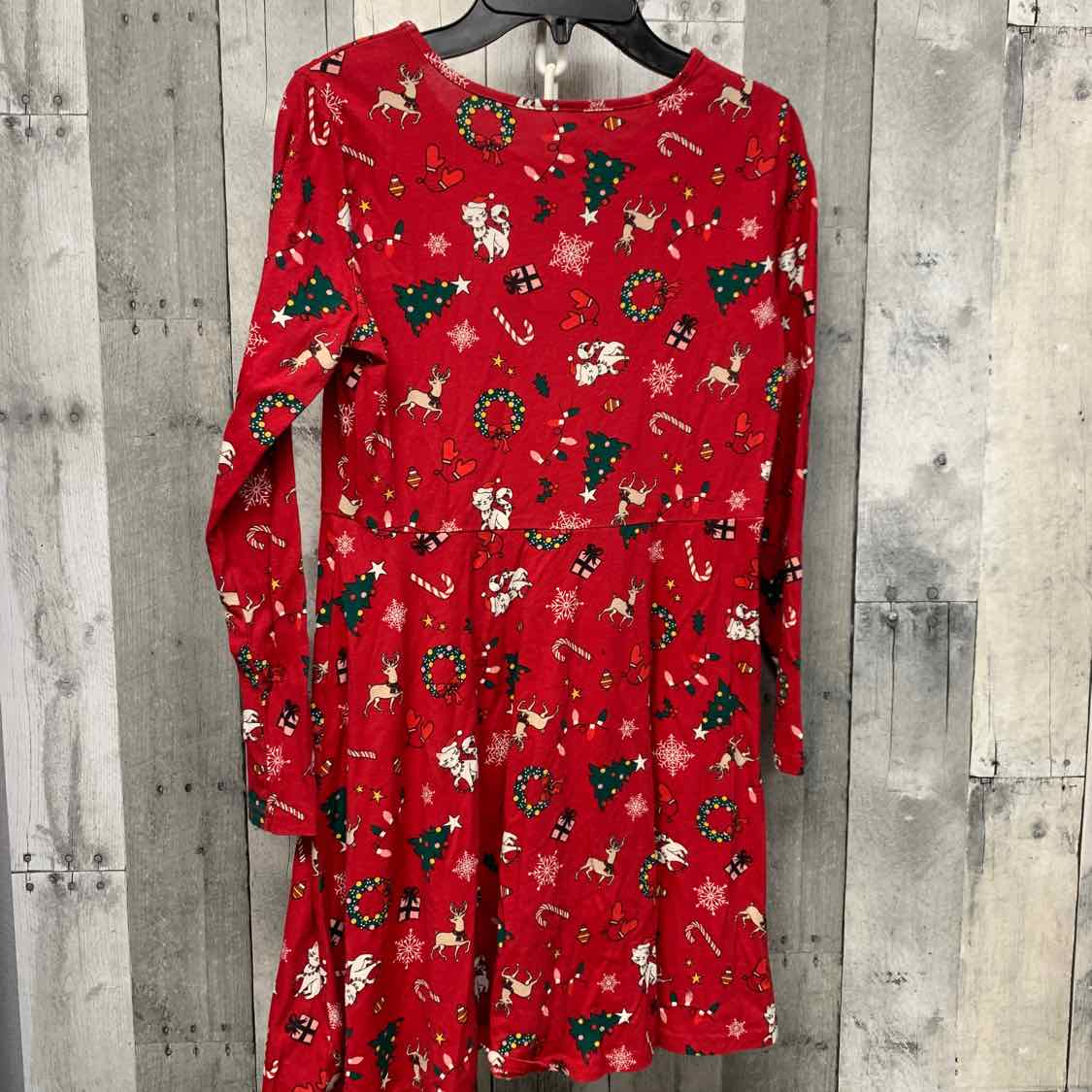 Size 14 Red Print Children's Place LS Dress