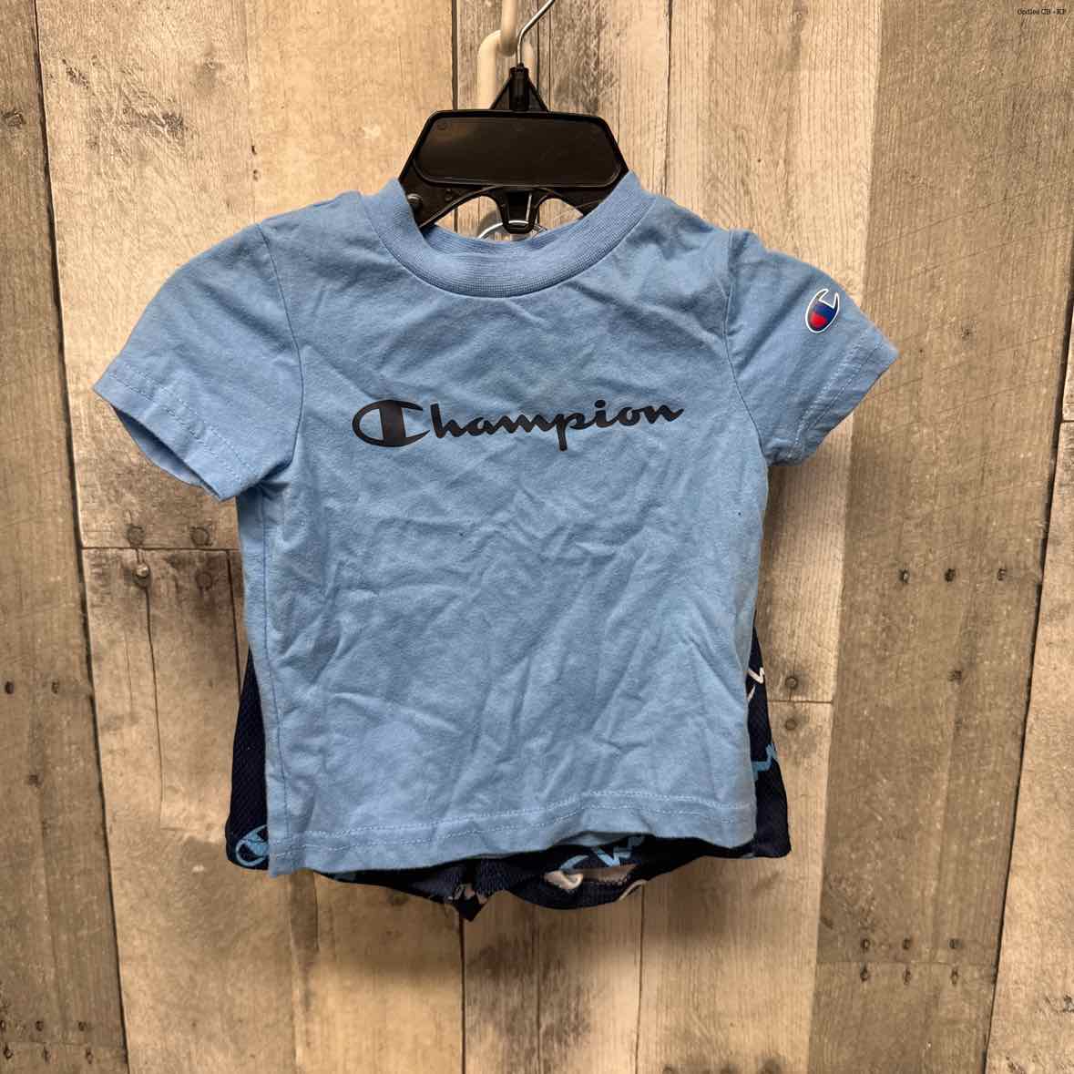 Size 3-6 Months Blue/Navy Champion Shirt/Shorts - OodlesCB