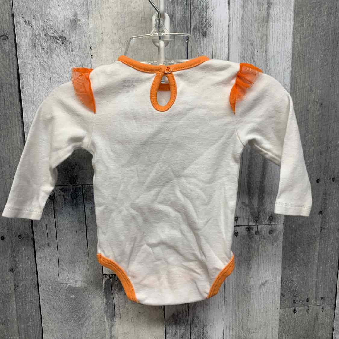 Size 3-6 Months White Graphic Chick Pea Bodysuit