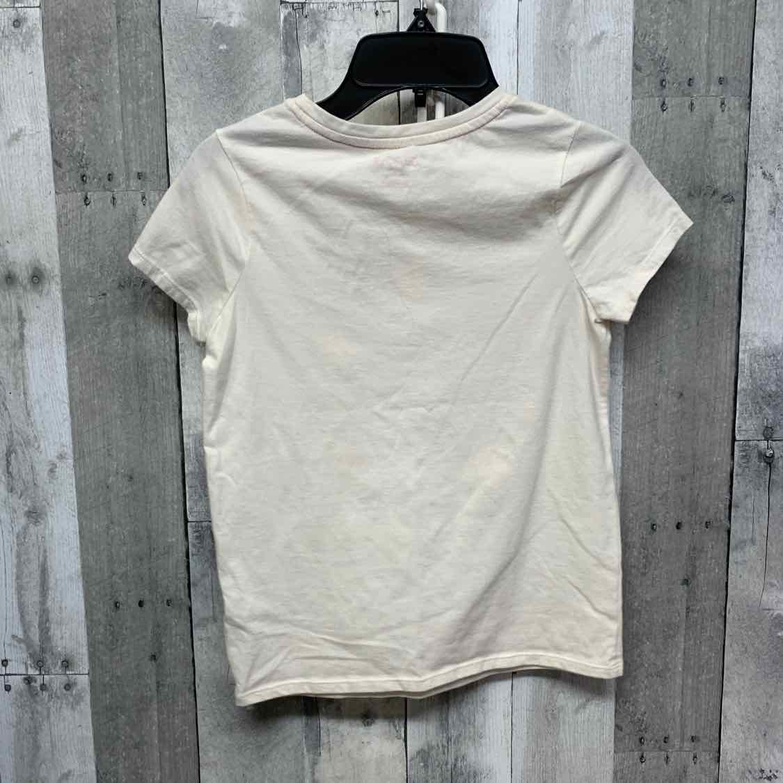 Size 7/8 White Print Cat & Jack T Shirt