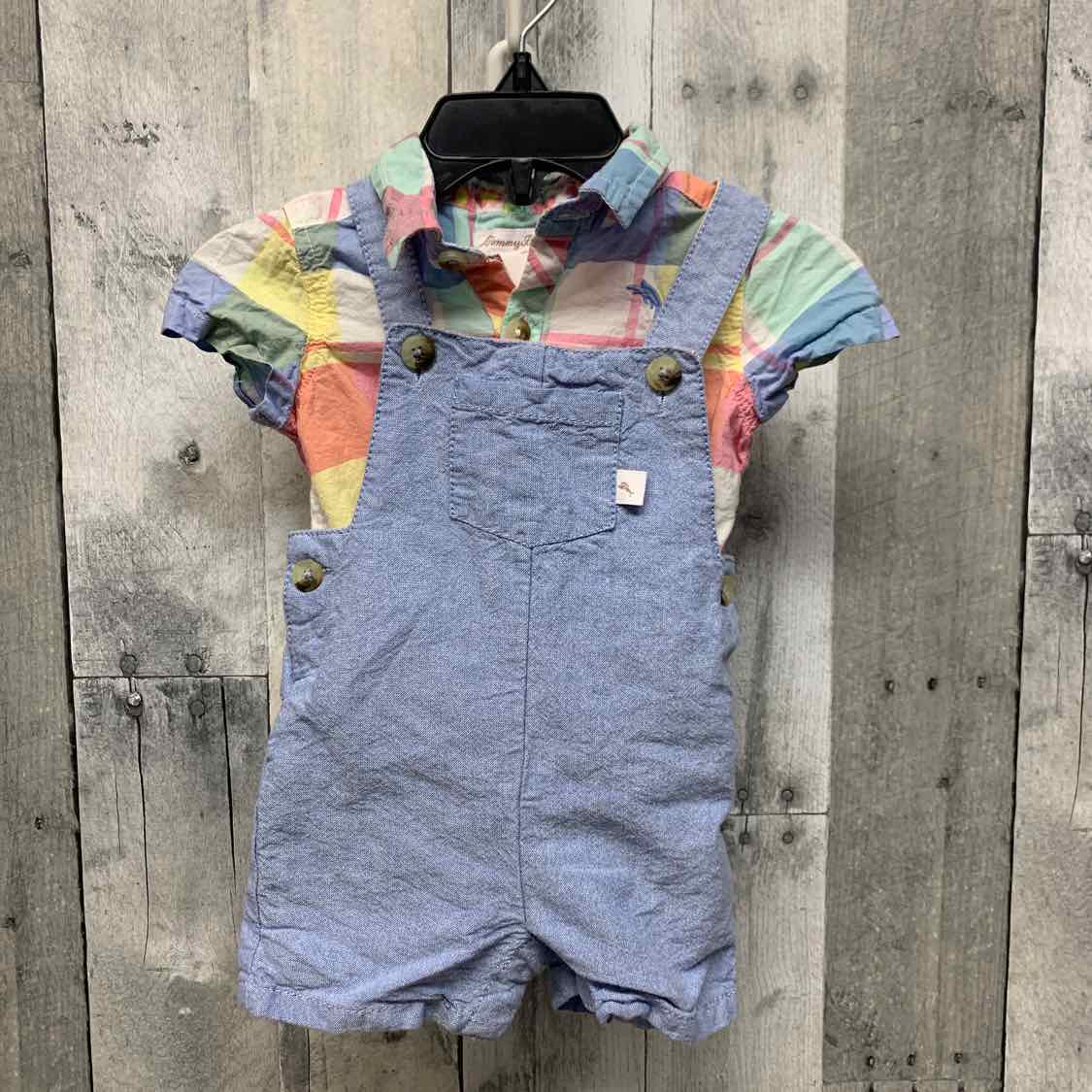 Size 0-3 Months Blue/Pink Tommy Bahama Shirt/Shorts