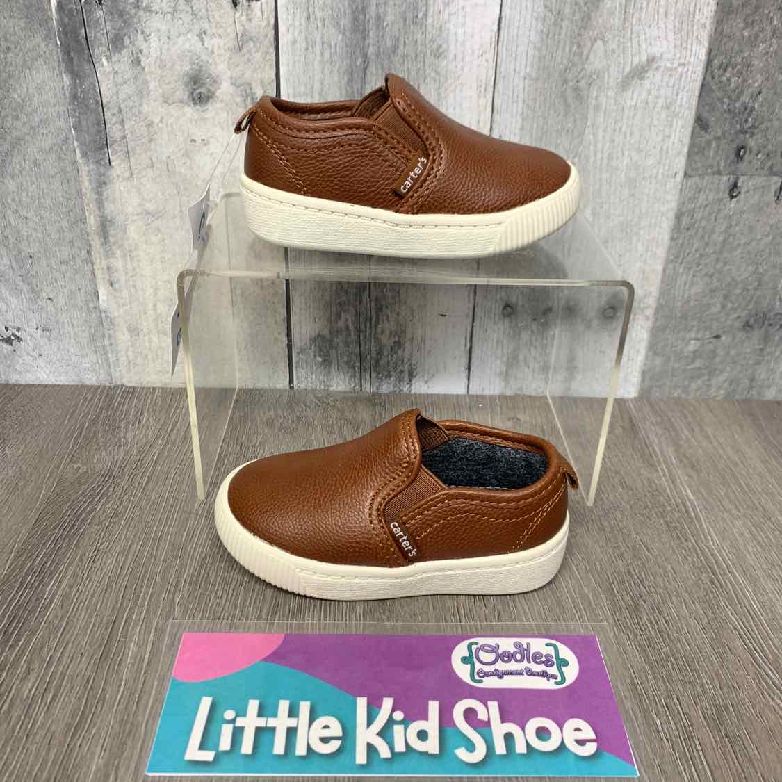 Size 5 Brown/White Carter's Sneakers