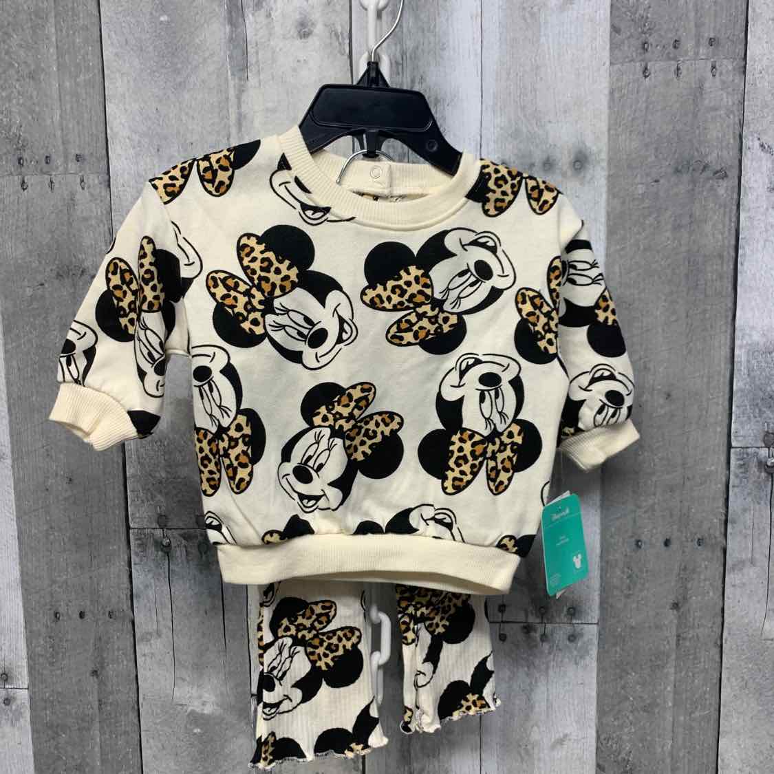 Size 3-6 Months Tan Print Disney Shirt/Pants