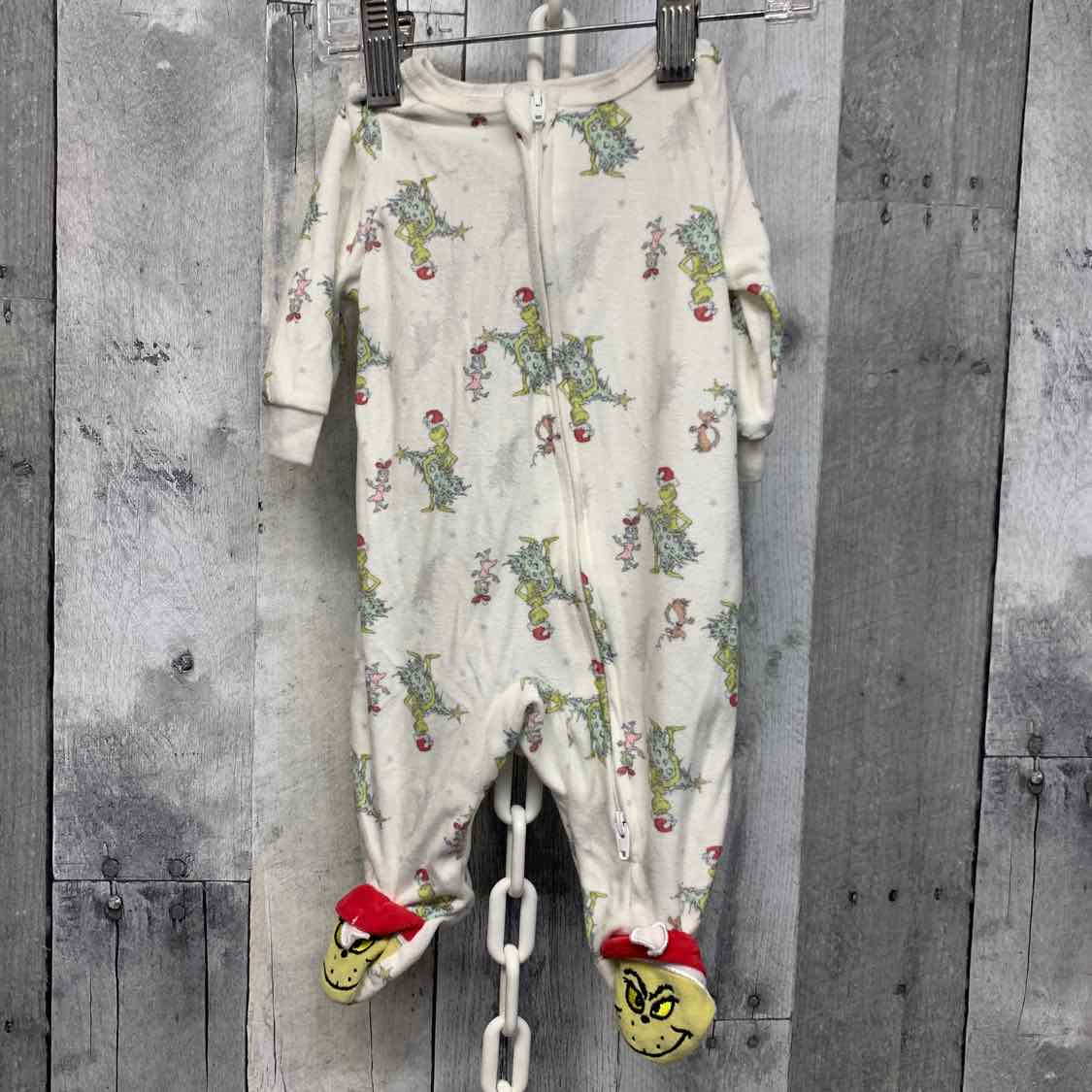 Size Newborn Ivory Print Dr Seuss Footy PJs