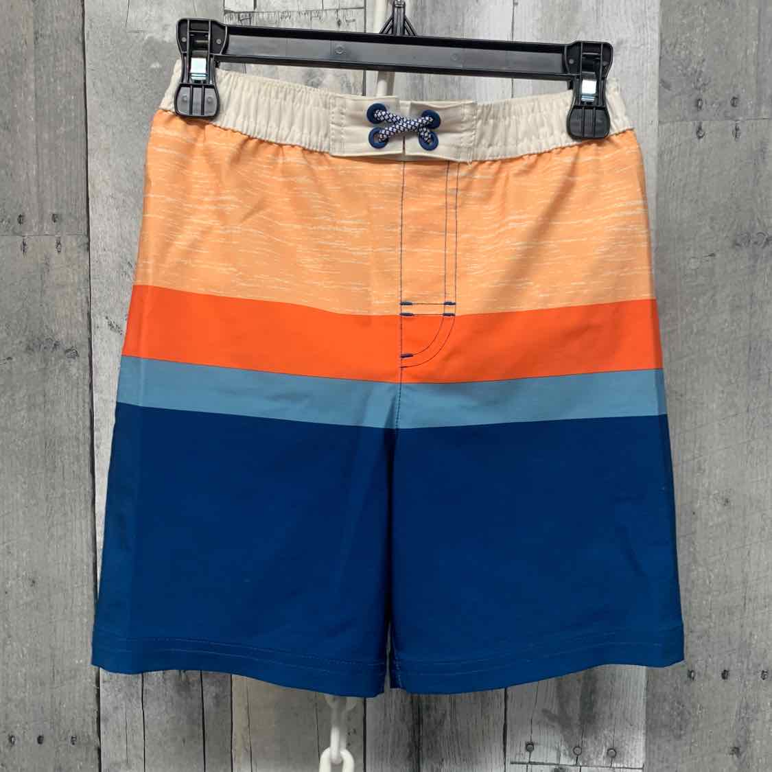 Size 5T Teal/Orange Wonder Nation Swim Trunks
