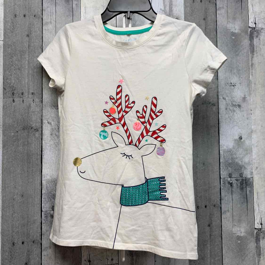 Size 10/12 White Cat & Jack T Shirt