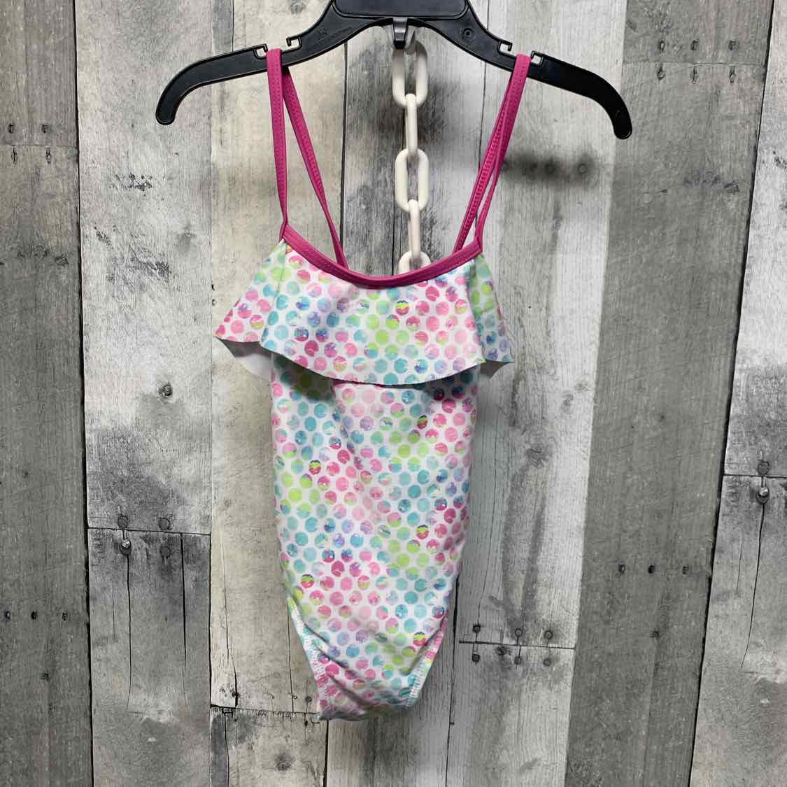 Size 3T Pink/Green B Brand Swim Suit - 1pc