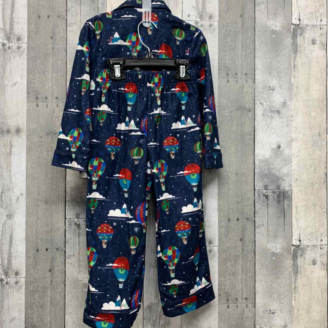 Size 3T Navy Graphic Holiday Brands 2pc PJs