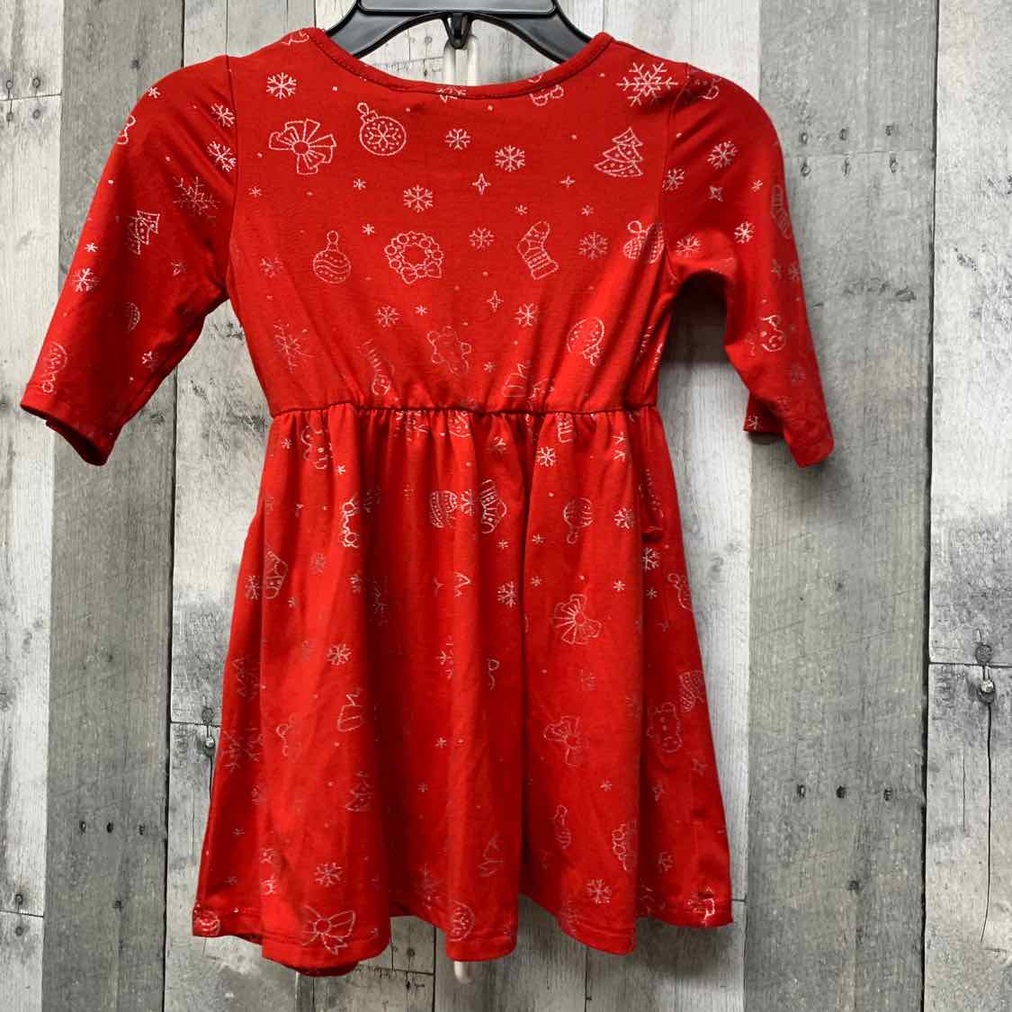 Size 4T Red Print B Brand LS Dress