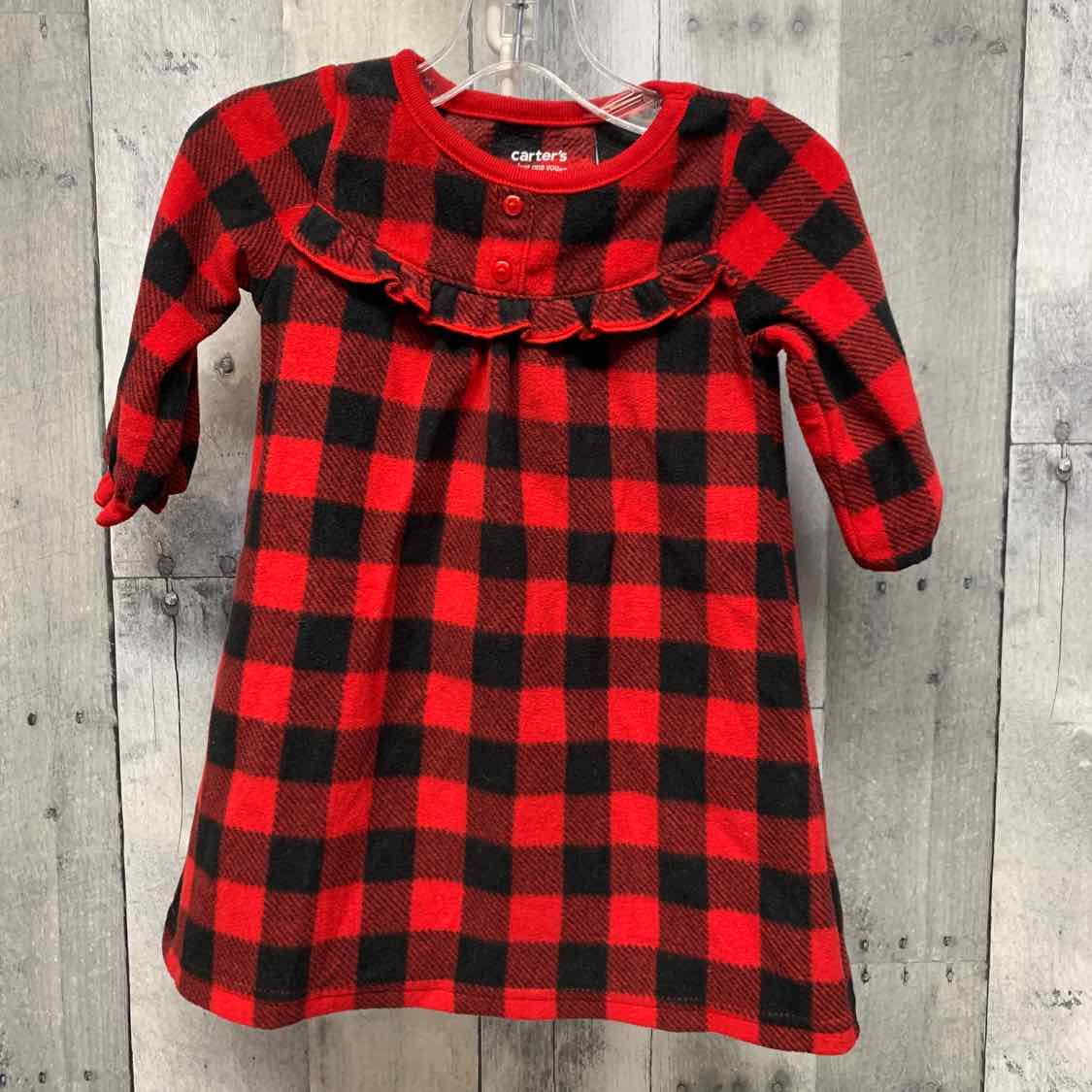 Size 12 Months Red/Black Carter's Nightgown