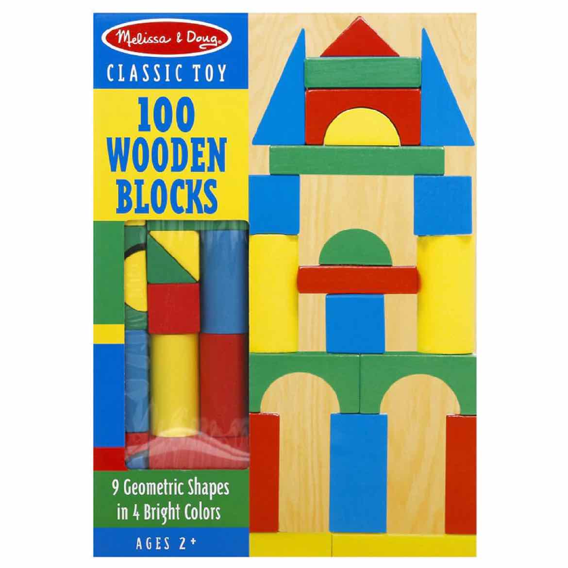 Melissa & Doug 100 Piece Wood Blocks Set