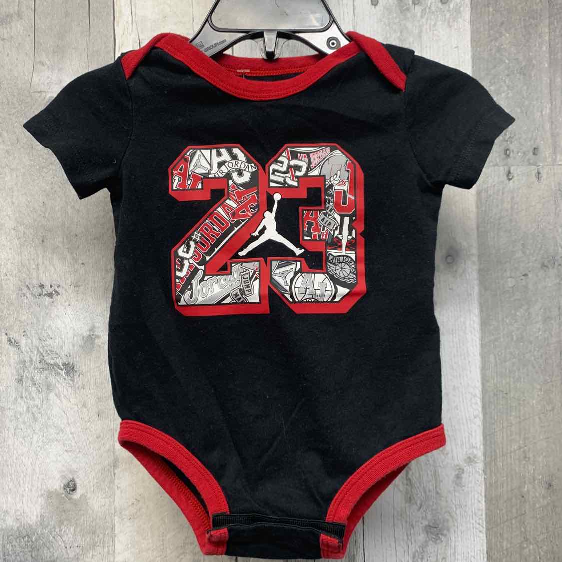 Size 3-6 Months Black/Red Sport Brand Bodysuit