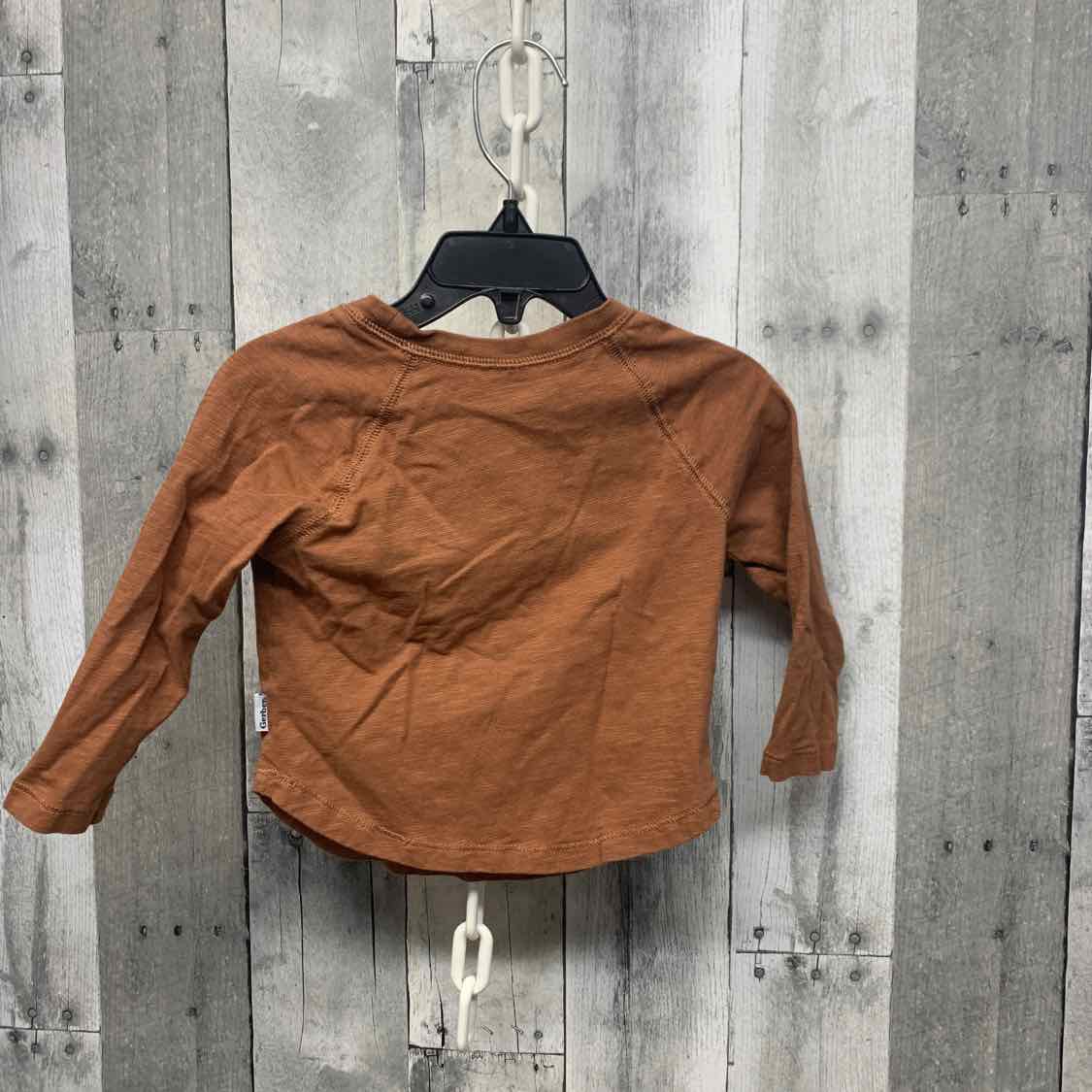 Size 18 Months Brown Gerber Long Sleeve Shirt