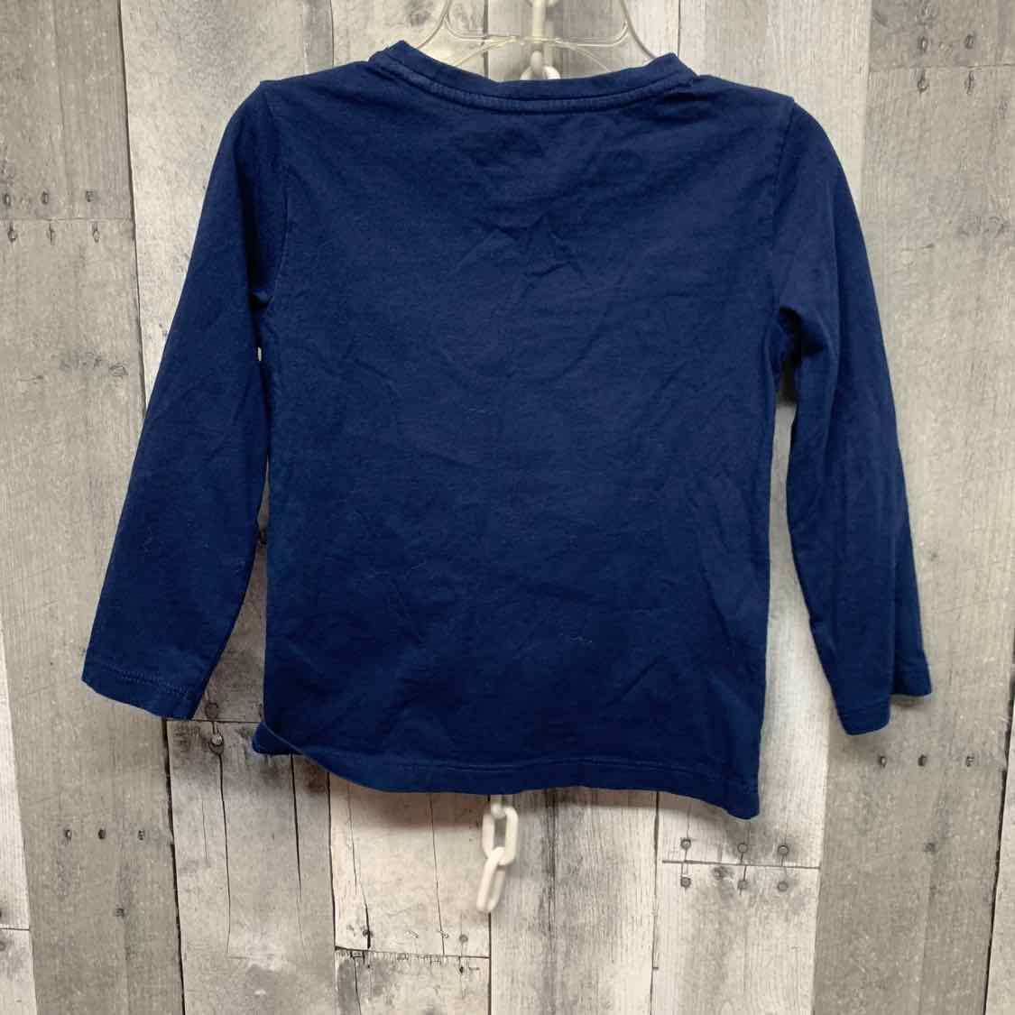 Size 2/3 Navy Graphic Crew Cuts Long Sleeve Shirt