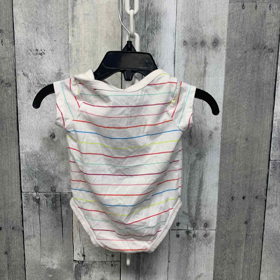 Size 3 Months White/Pink Sport Brand Bodysuit