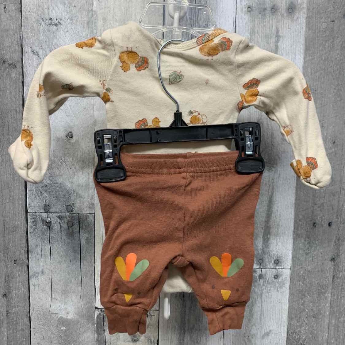 Size Newborn Orange/Brown Carter's Shirt/Pants
