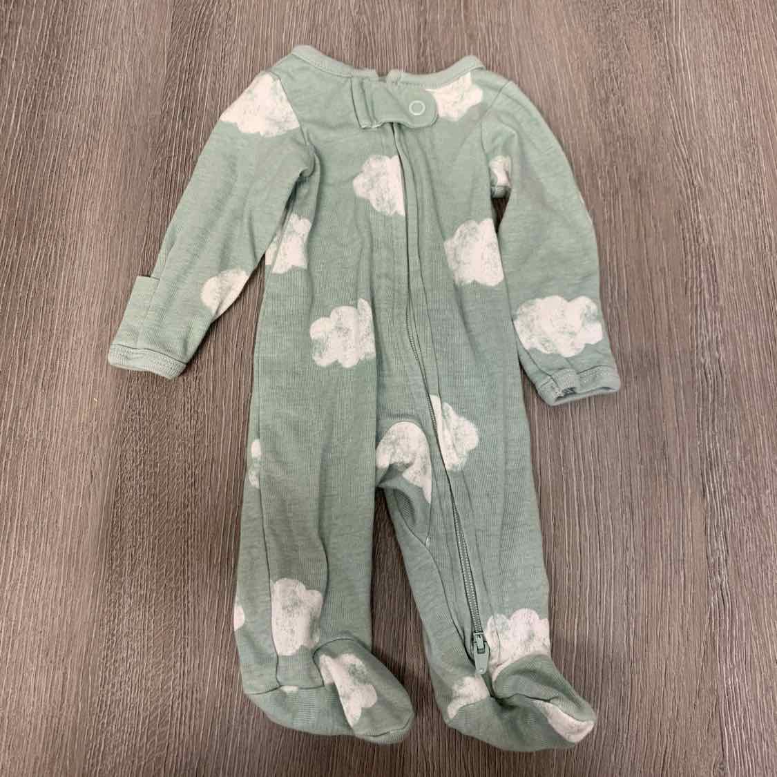 Size Preemie Green Child of Mine Footy PJs