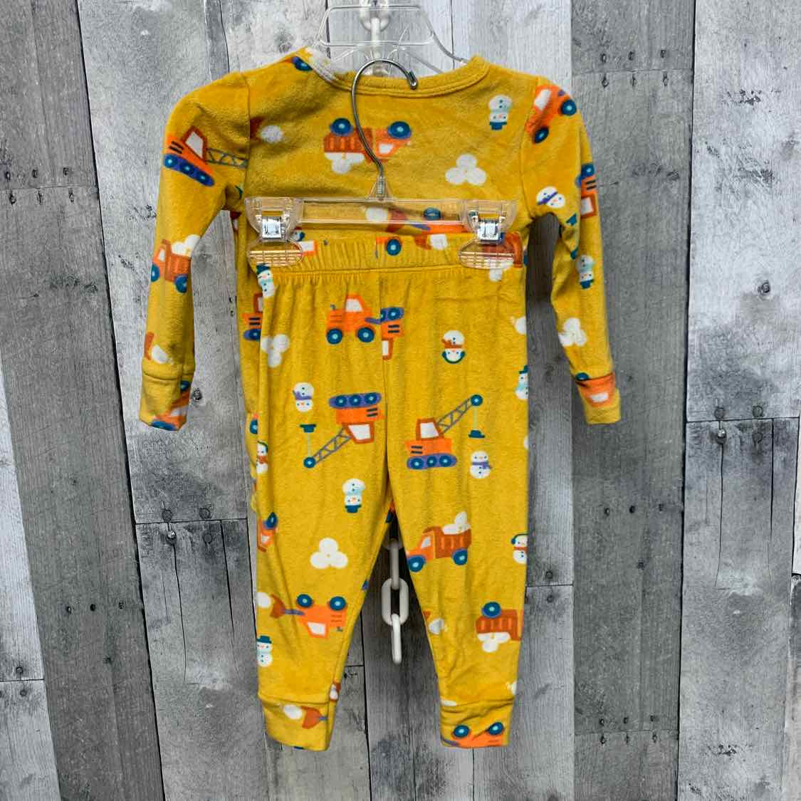 Size 18 Months Yellow Graphic Cat & Jack 2pc PJs
