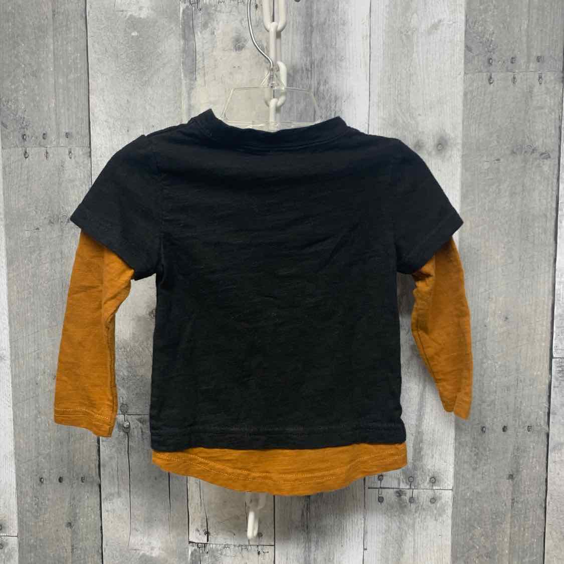 Size 2T Black/Brown Mid Brand Long Sleeve Shirt