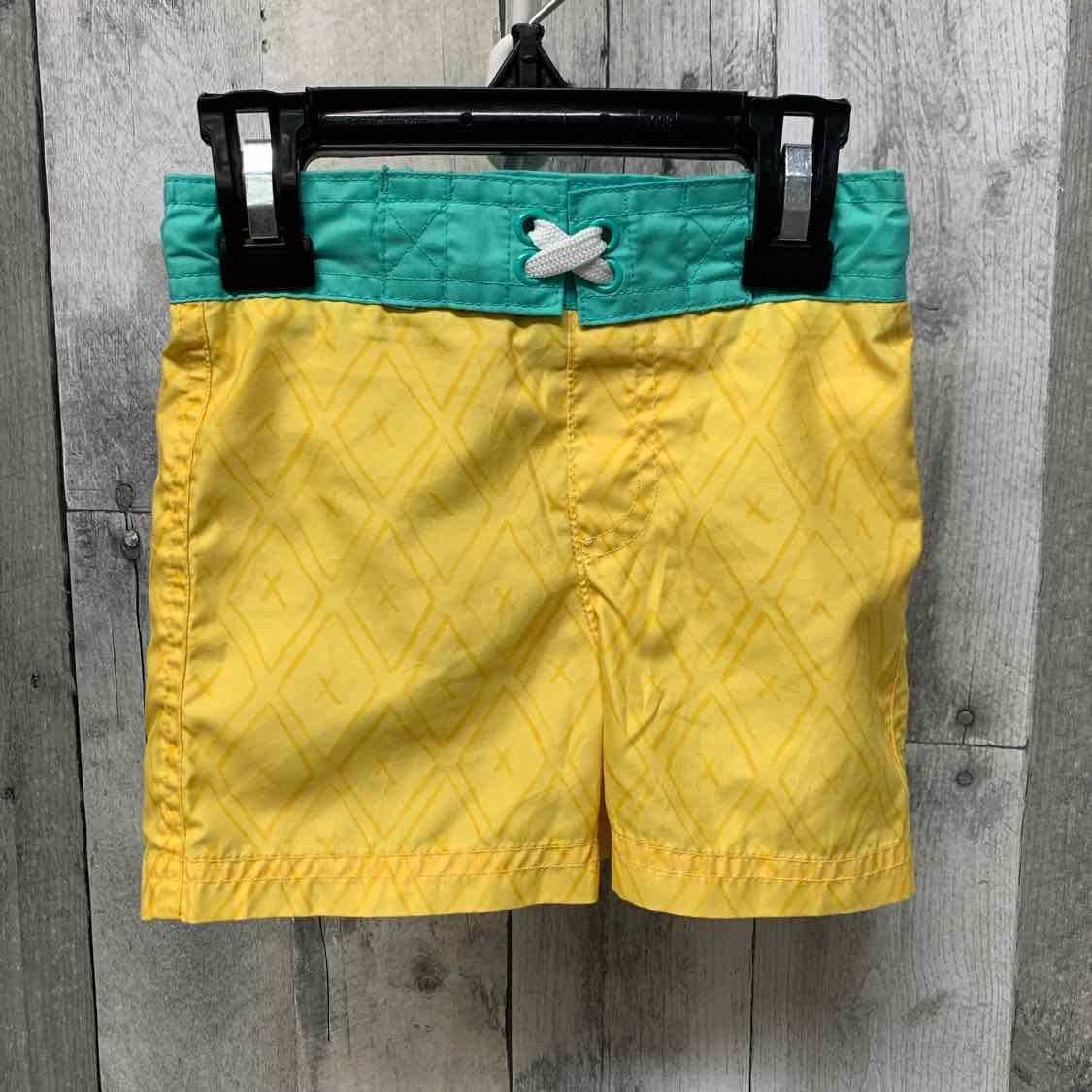Size 12 Months Yellow/Green Cat & Jack Swim Trunks