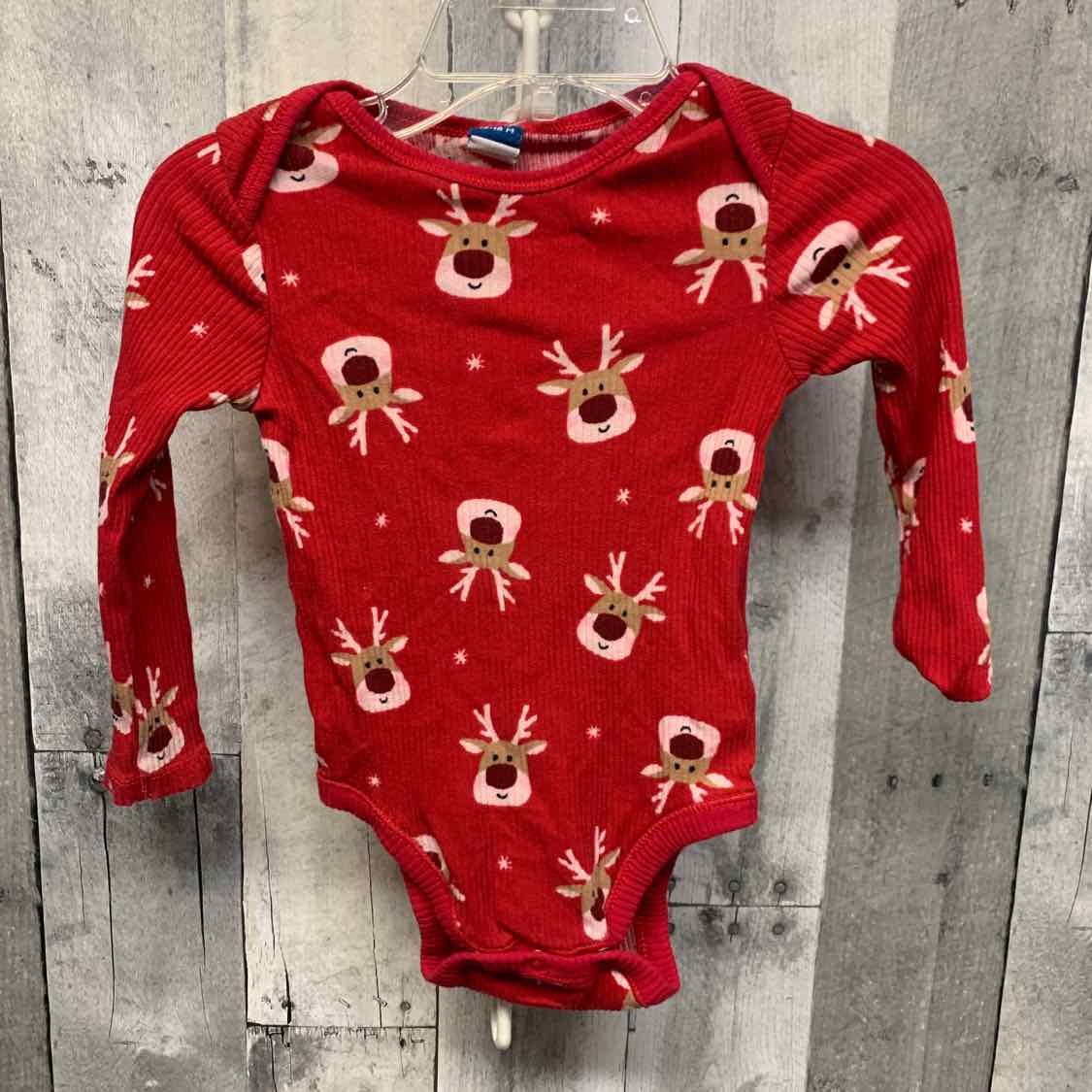 Size 12-18 Months Red Print Old Navy Bodysuit