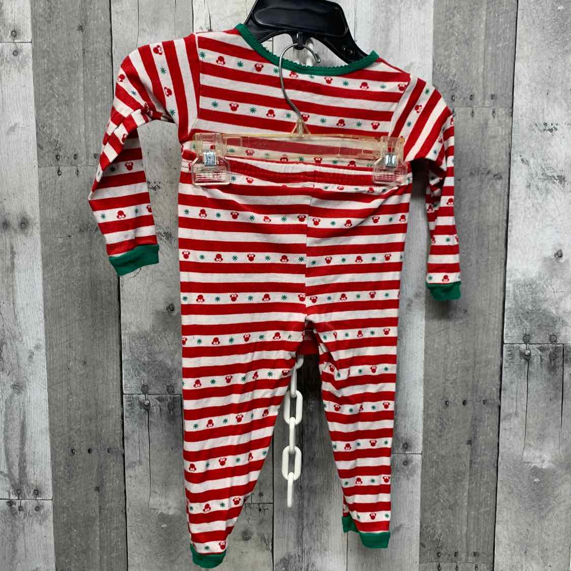 Size 4T Red Striped Disney 2pc PJs