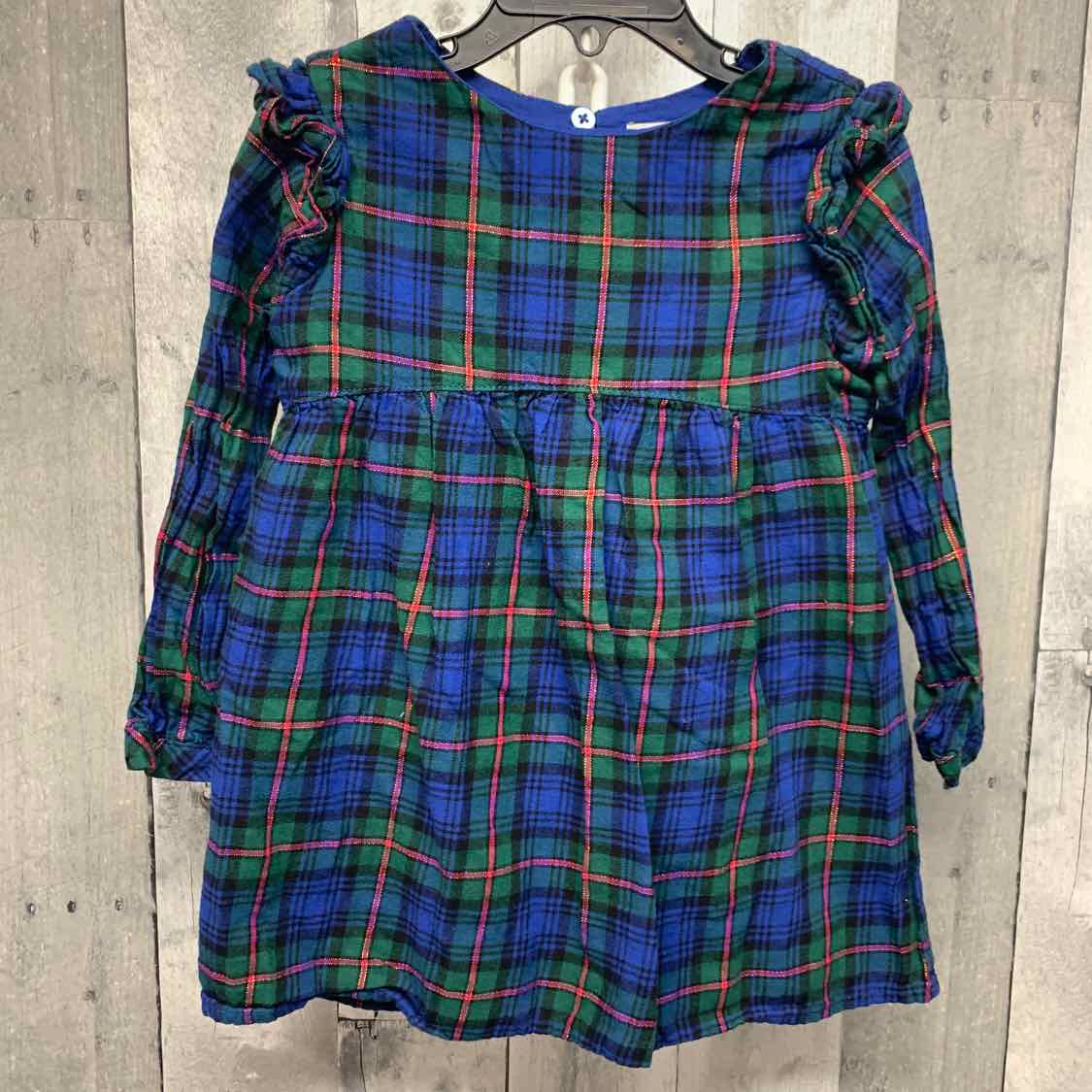 Size 3T Blue/Green Cat & Jack LS Dress