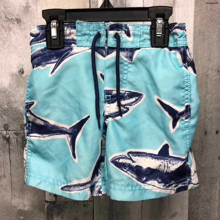 Size 2T Blue Print Carter's Swim Trunks