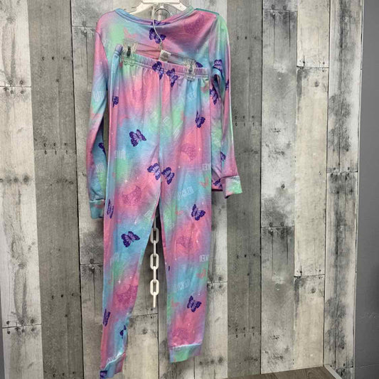 Size 10 Pink/Green B Brand 2pc PJs
