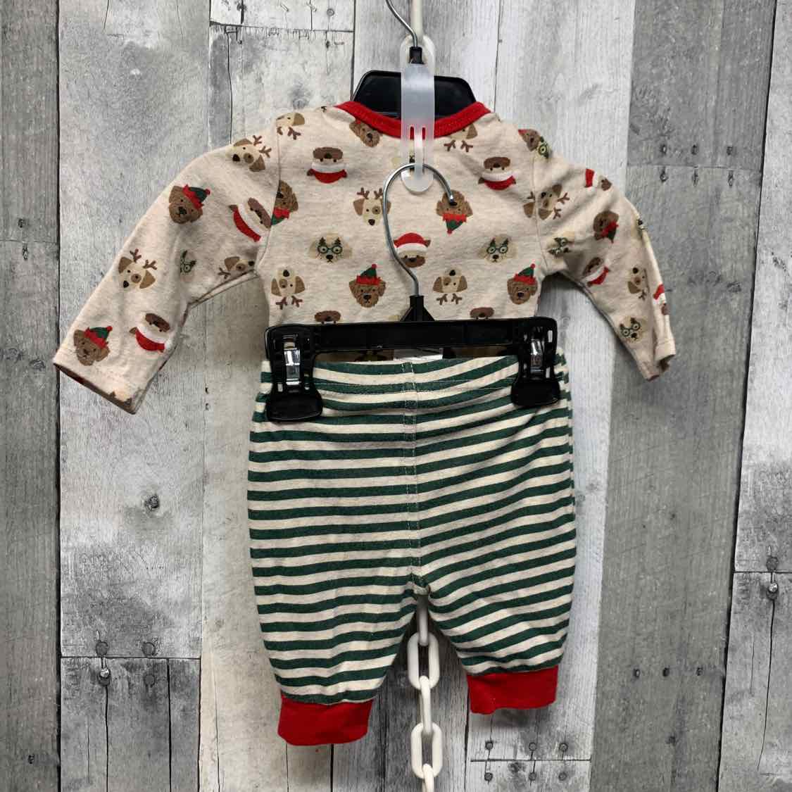 Size 3 Months Tan/Green Baby Essentials Shirt/Pants