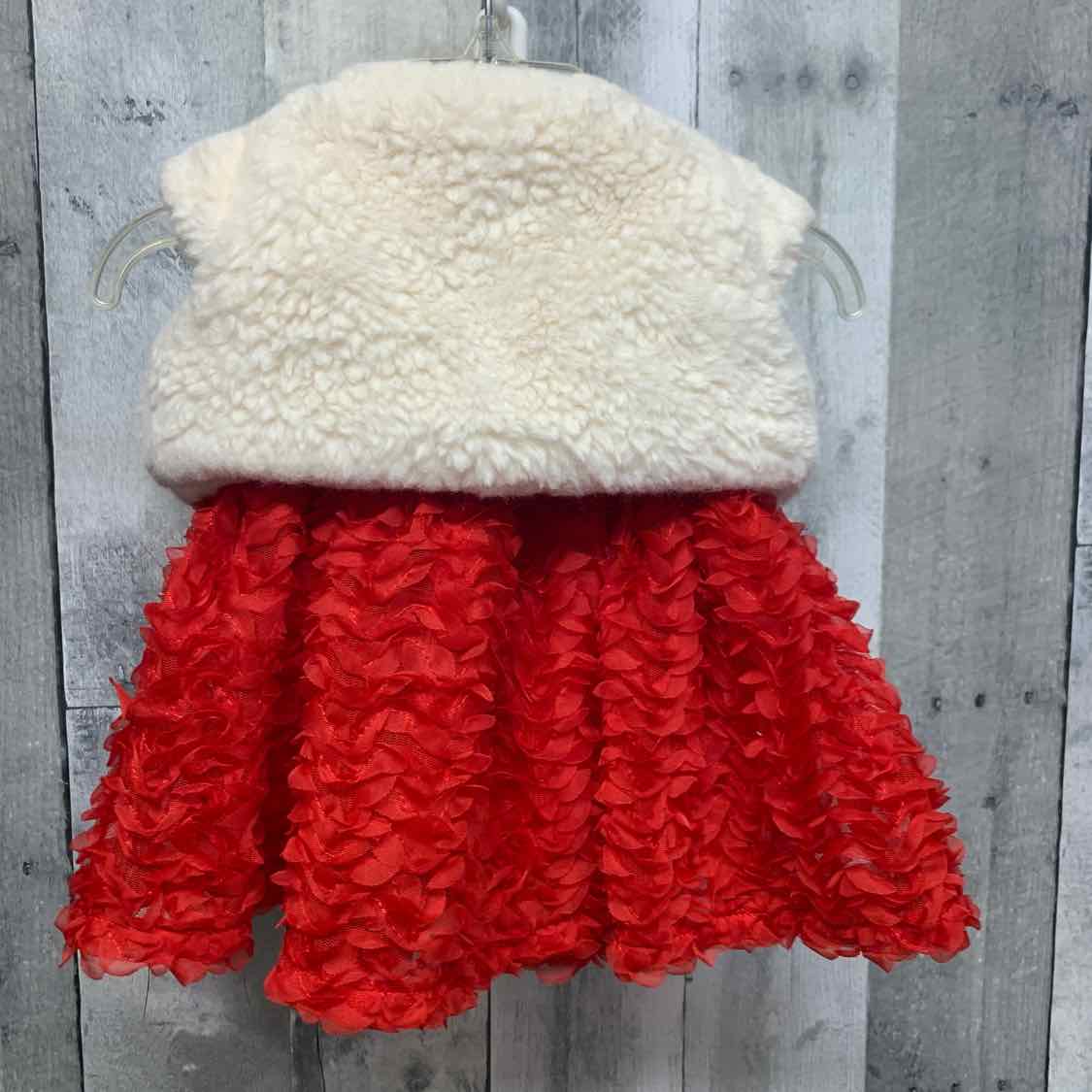 Size 0-3 Months Red/White Cat & Jack 2pc Dress