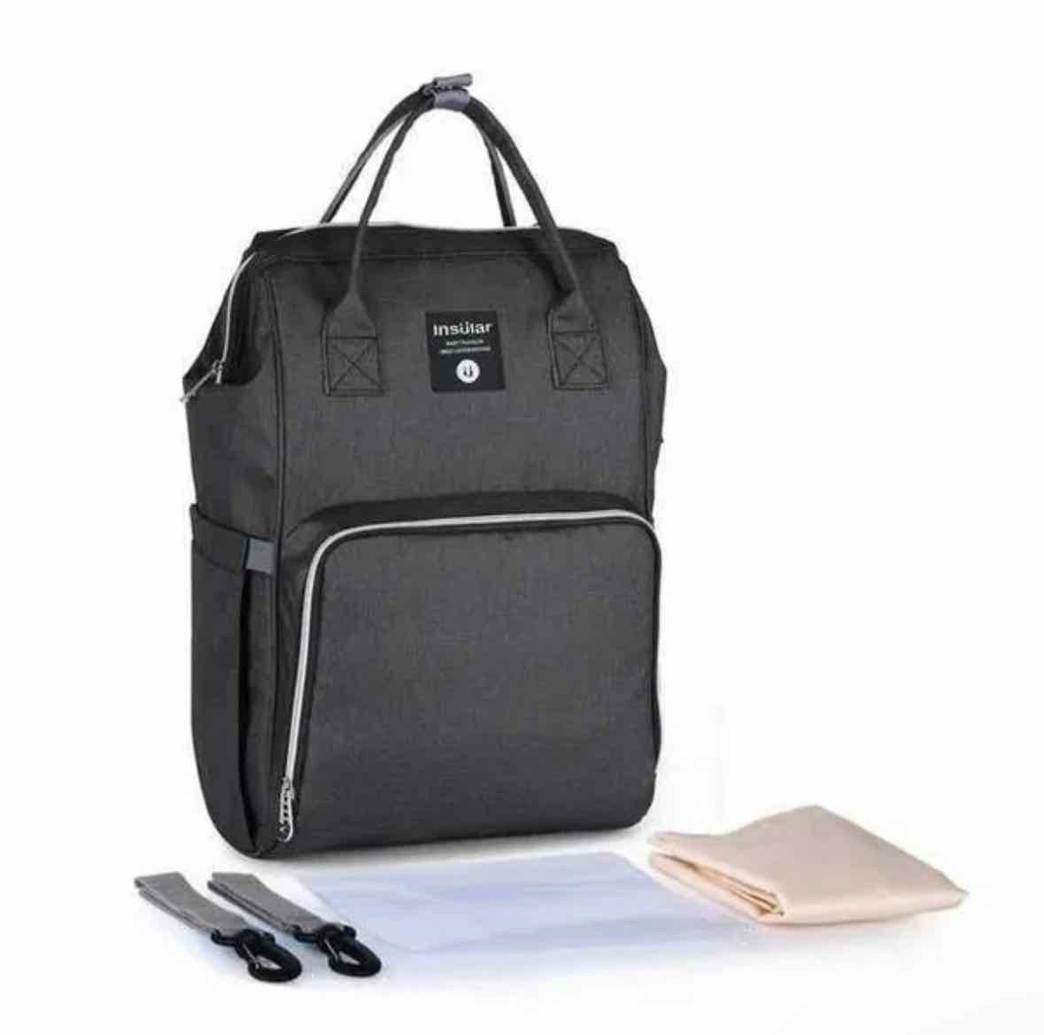 Insular Black Diaper Bag - OodlesCB