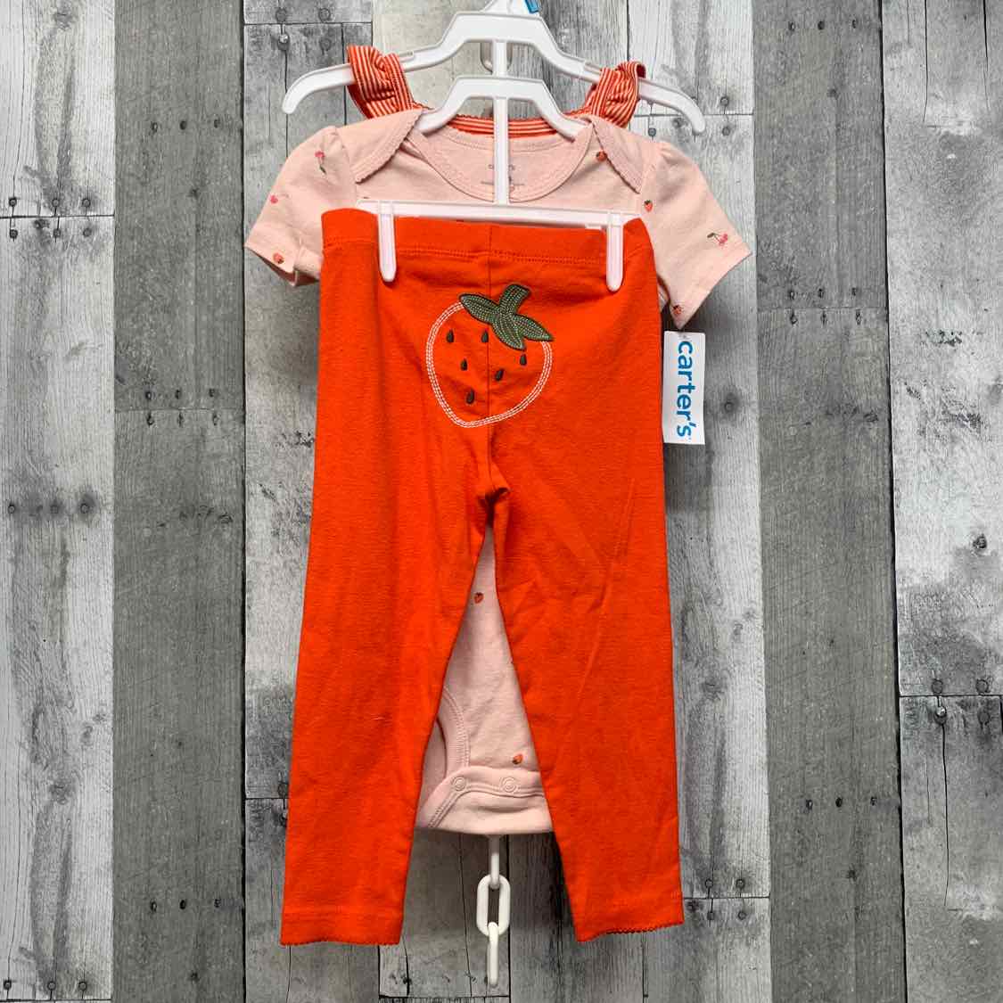 Size 24 Months Pink/Orange Carter's Shirt/Leggings