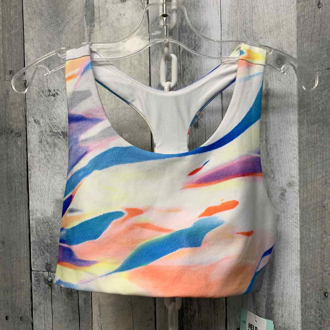 Size 16 White/Blue Mid Brand Dance Top