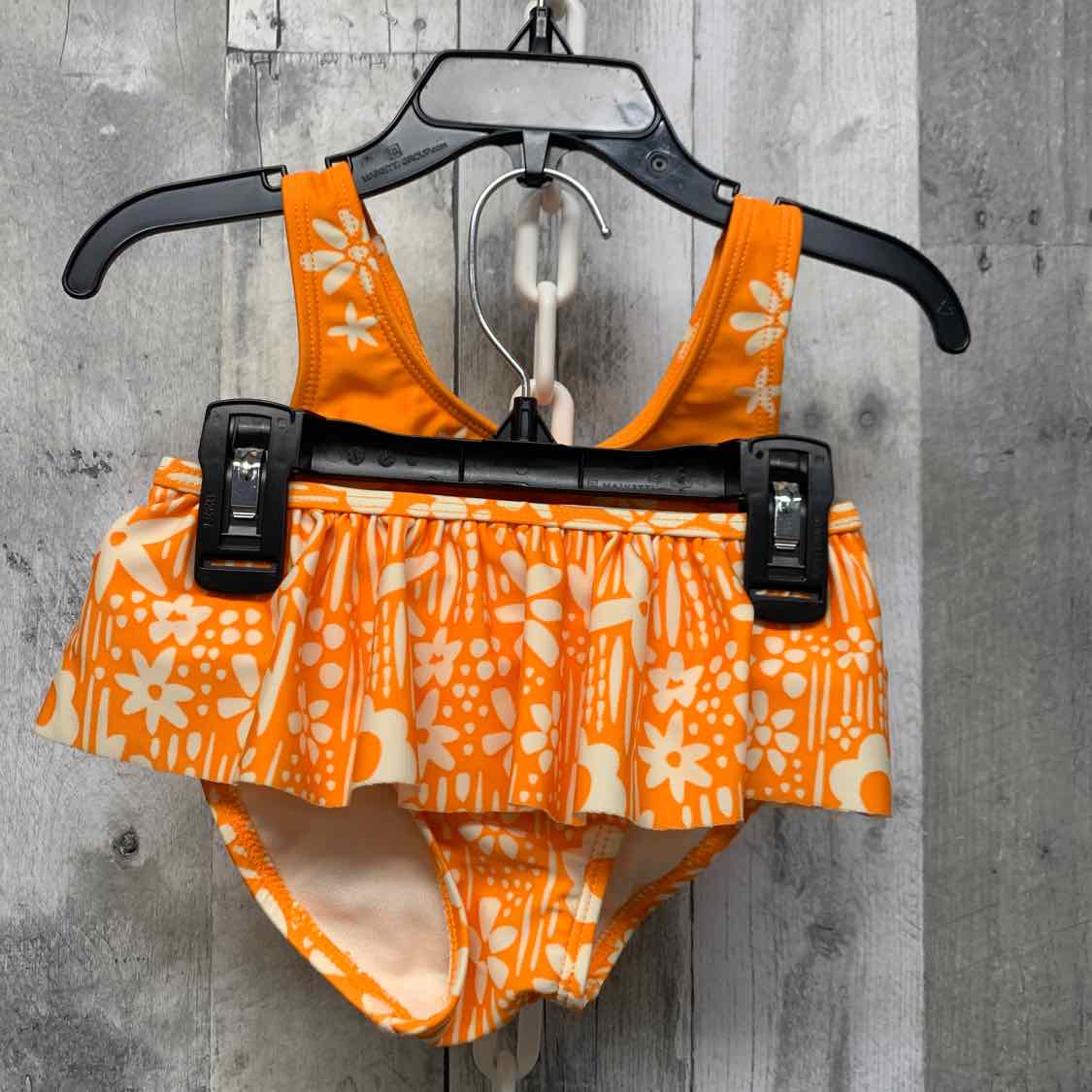 Size 2T Orange Print Cat & Jack Swim Suit - 2pc+