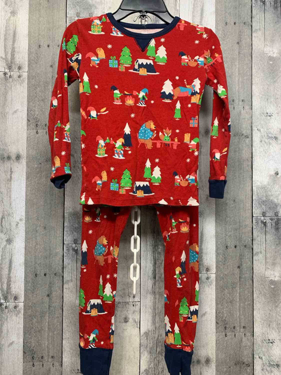 Size 8 Red Print Holiday Brands 2pc PJs - OodlesCB