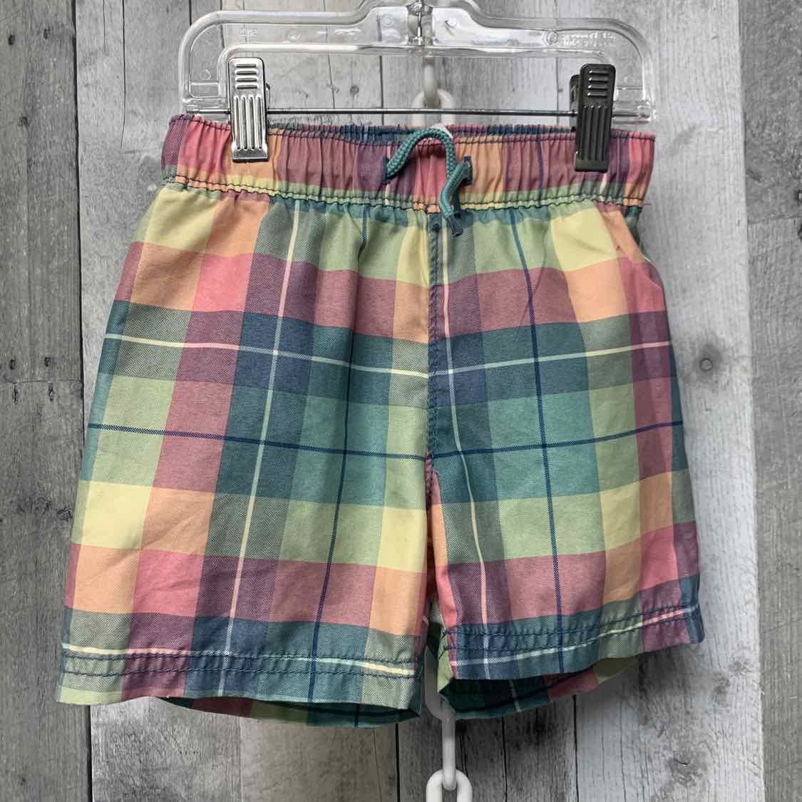 Size 2T Green/Pink Old Navy Swim Trunks