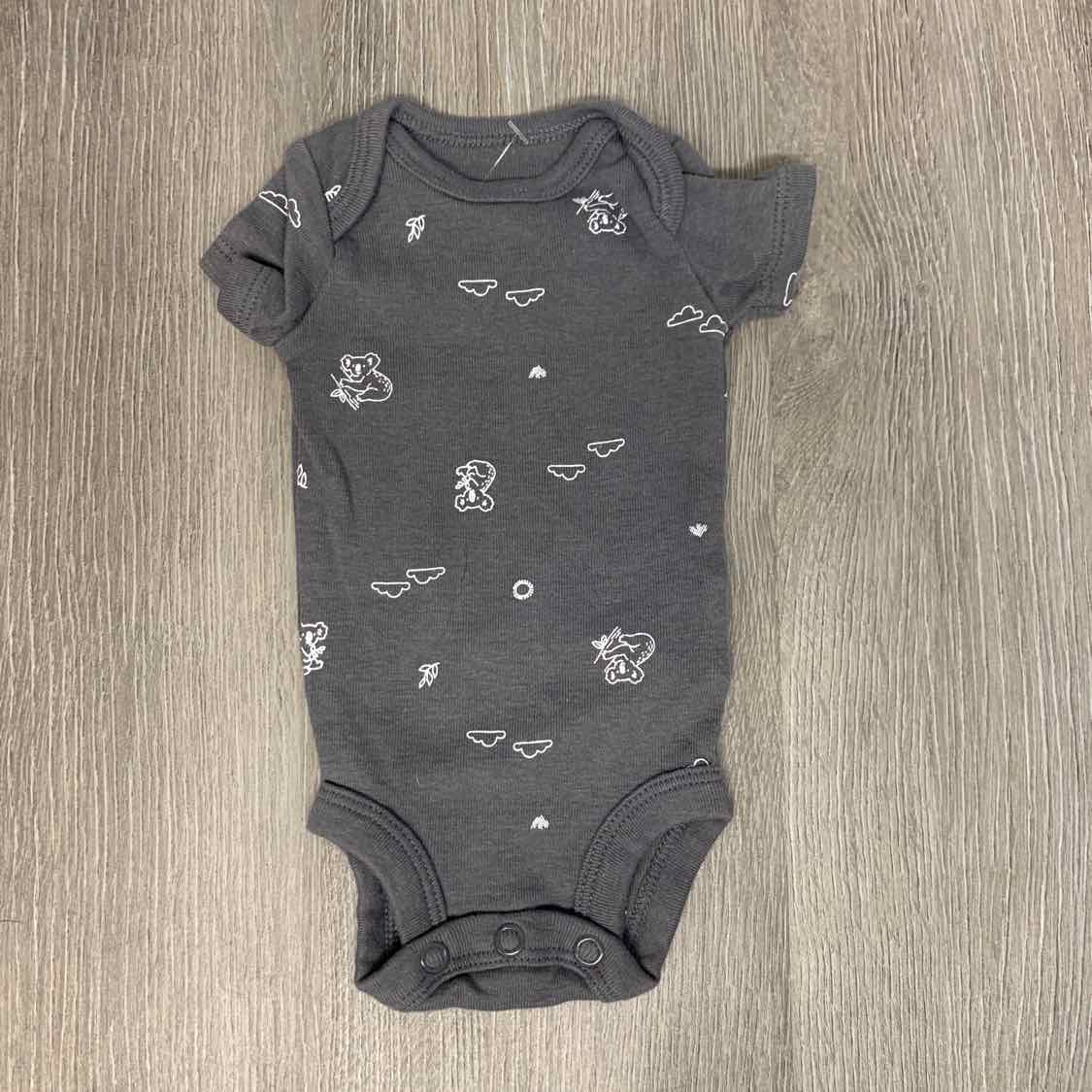 Size Preemie Gray Print Carter's Bodysuit