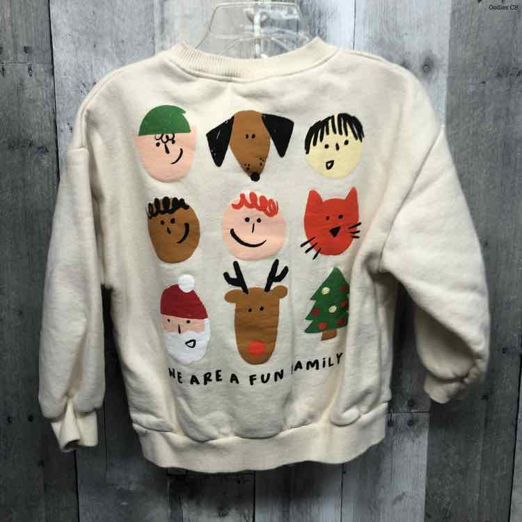 Size 2/3 Ivory Graphic Zara Sweat Shirt