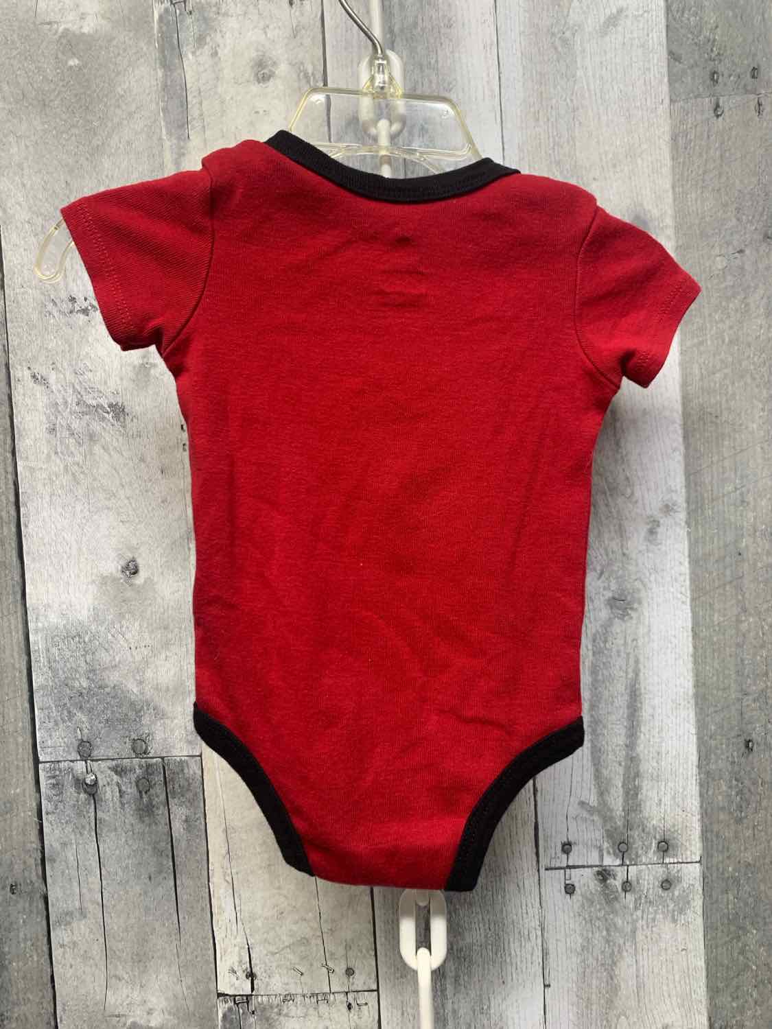 Size 0-6 Months Red/Black Sport Brand Bodysuit