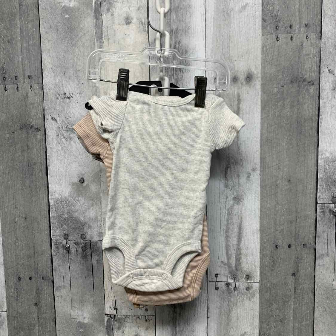 Size Newborn White/Tan Child of Mine Bodysuit
