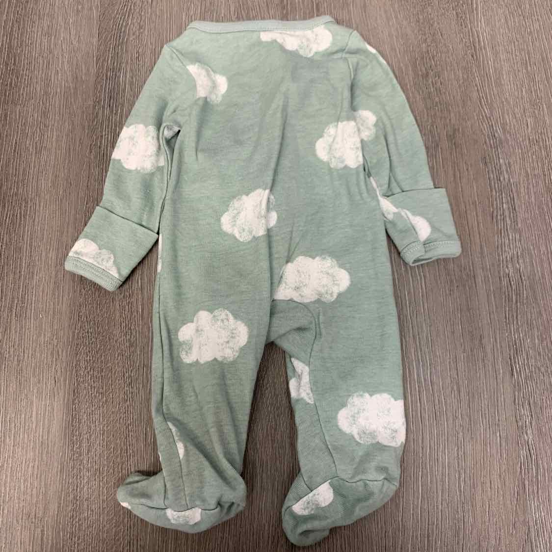 Size Preemie Green Child of Mine Footy PJs
