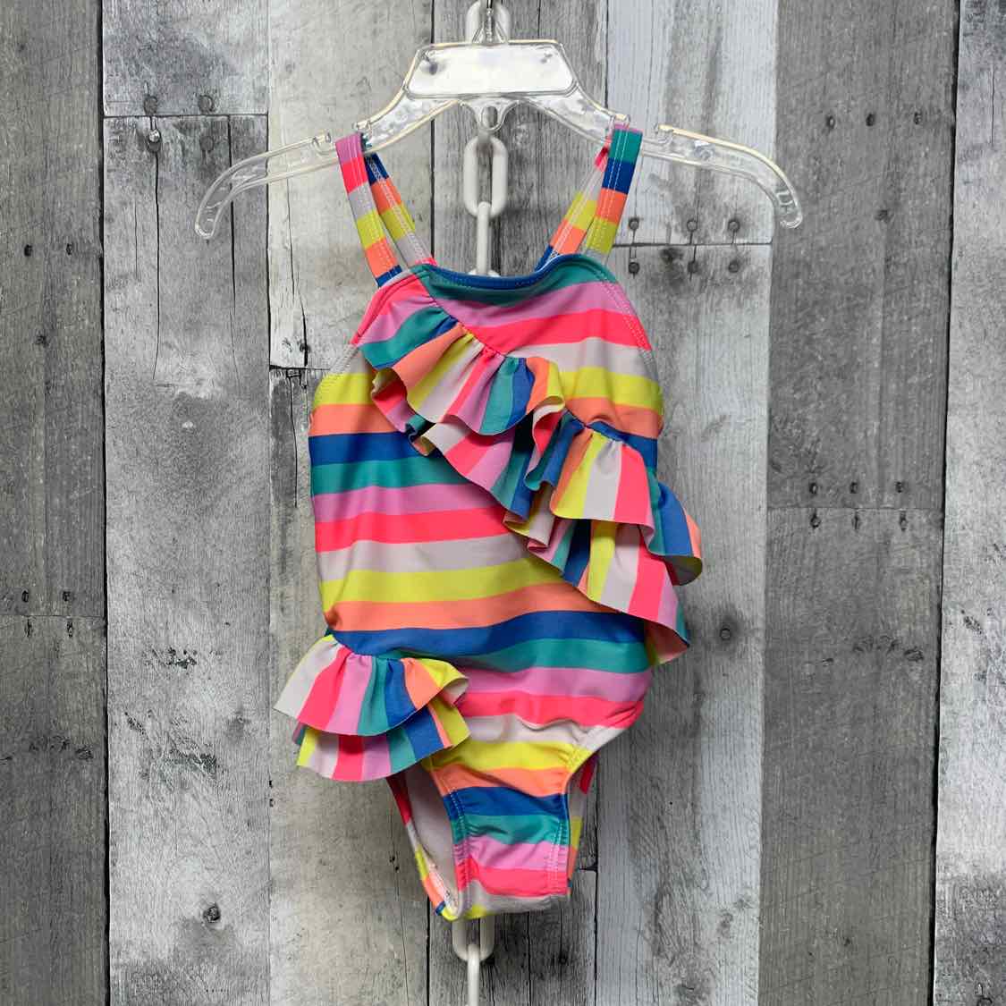 Size 18 Months Pink/Blue Cat & Jack Swim Suit - 1pc